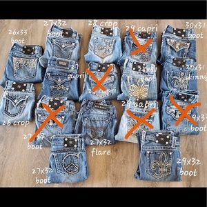 Miss Me Jeans 26x33 bootcut